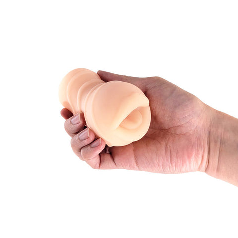 NS Novelties Pocket Pals (Brown) – Textured Mouth Stroker Sleeve Strokers - Manual