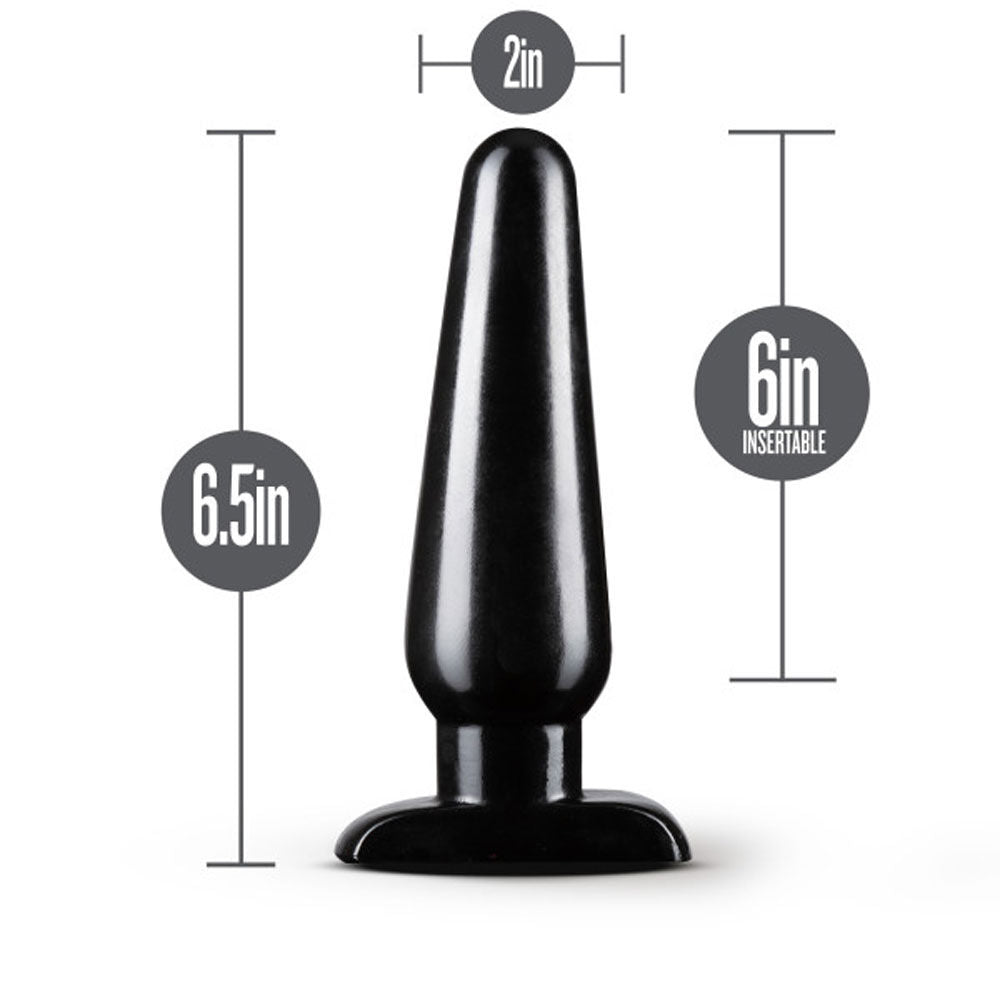 Basic Large Black Anal Plug for Comfortable Intimate Adventures Black Butt Plugs