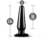 Basic Large Anal Plug Large Size Smooth Tapered Tip Silicone Anal Plug Black Large > Anal Range > Butt Plugs