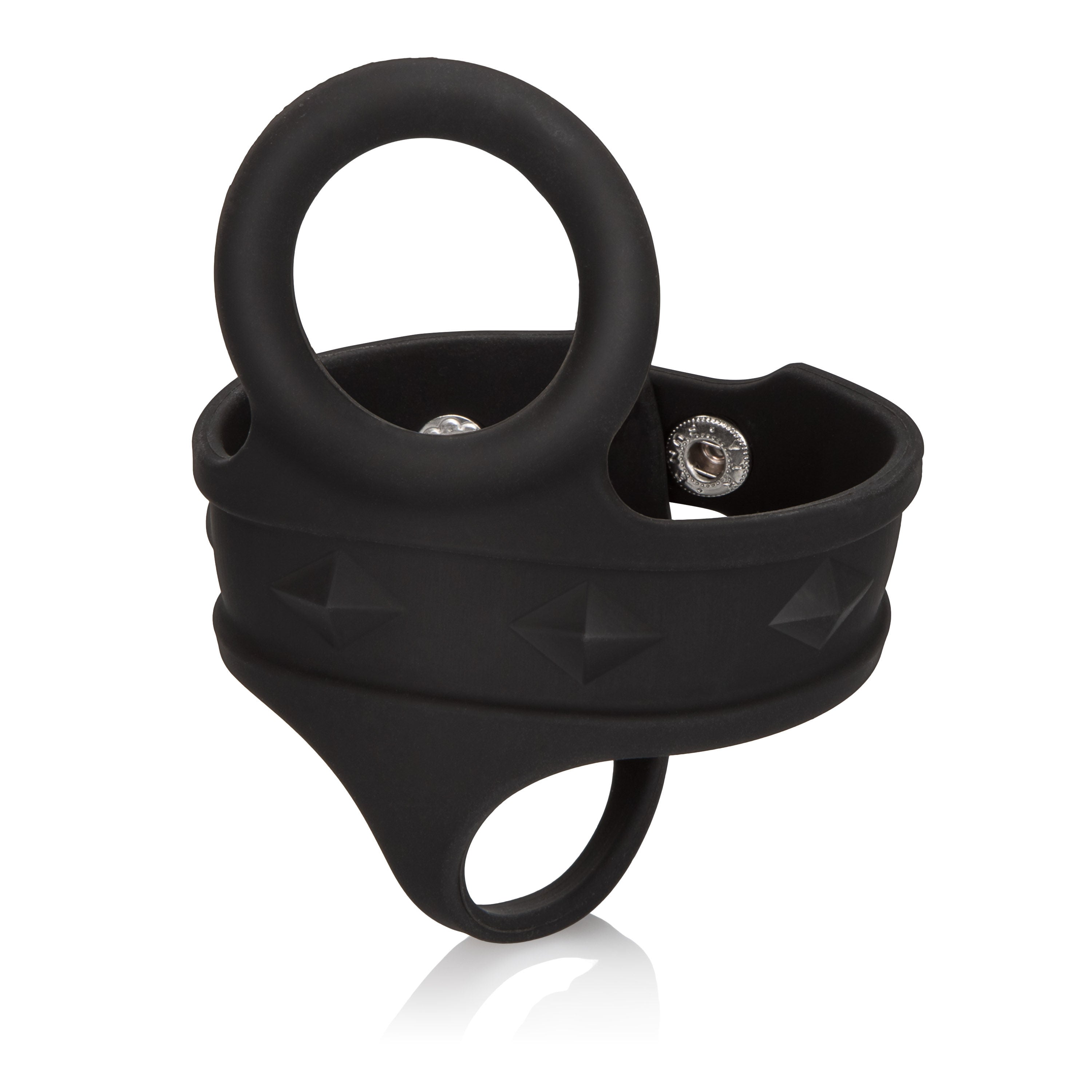 Adjustable Silicone Tri-Snap Ball Spreader for Comfortable Fit Black Ball Stretcher