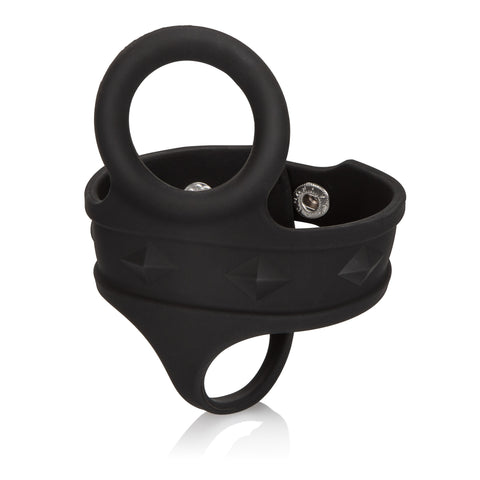 Adjustable Silicone Tri-Snap Ball Spreader for Comfortable Fit Black Ball Stretcher