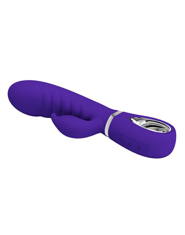 Prescott Super Soft Rabbit Silicone Vibrator - Purple VIBRATORS-RABBIT