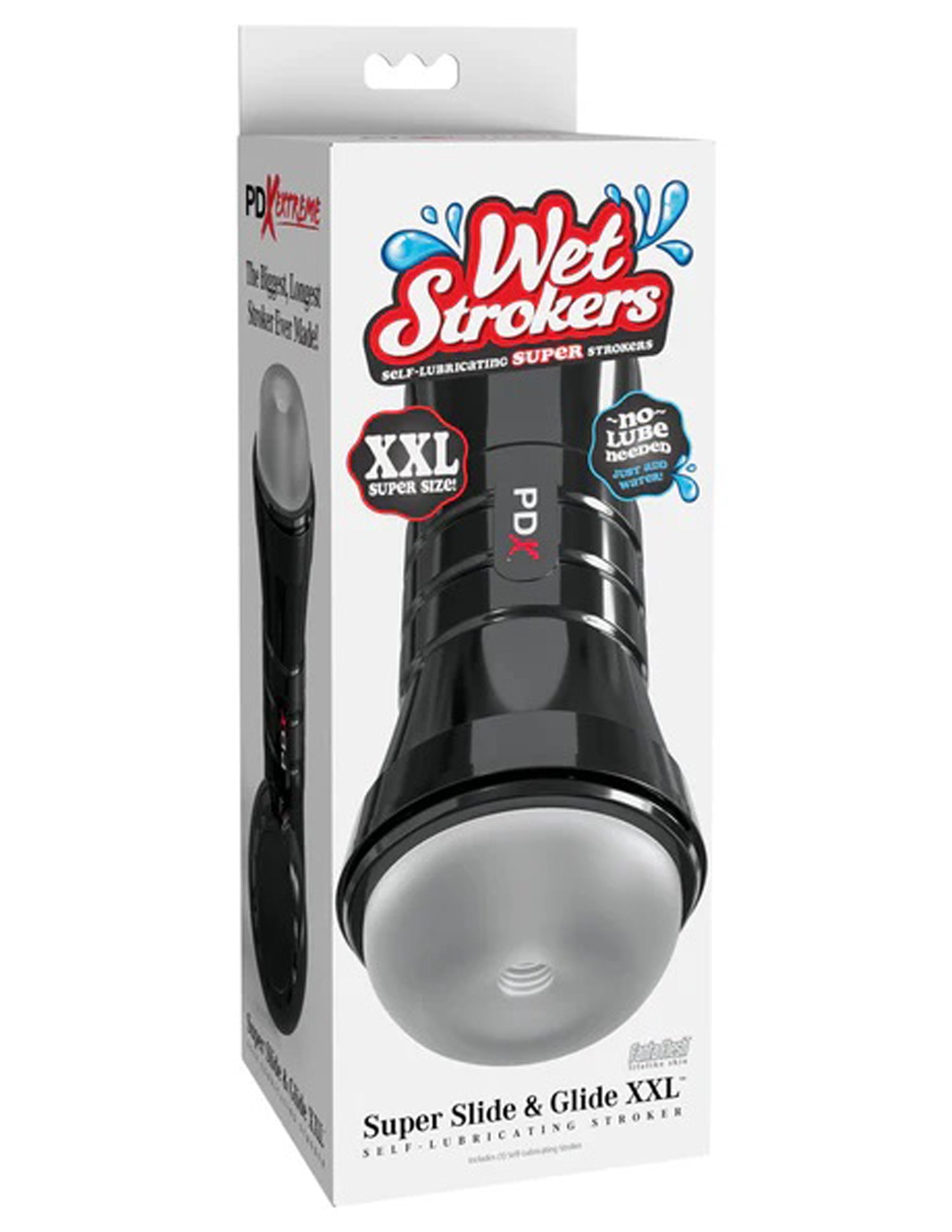 Pdx Wet Pussies Super Slide and Glide Xxl Stroker Clear > Sex Toys For Men > Masturbators > Manual