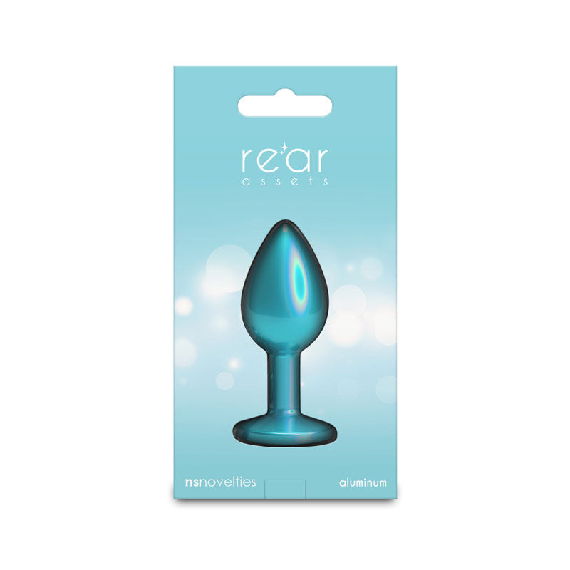 Rear Assets Iridescent Champagne Small – Lightweight Butt Plug Teal Butt Plugs