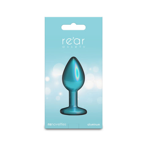 Rear Assets Iridescent Champagne Small – Lightweight Butt Plug Teal Butt Plugs