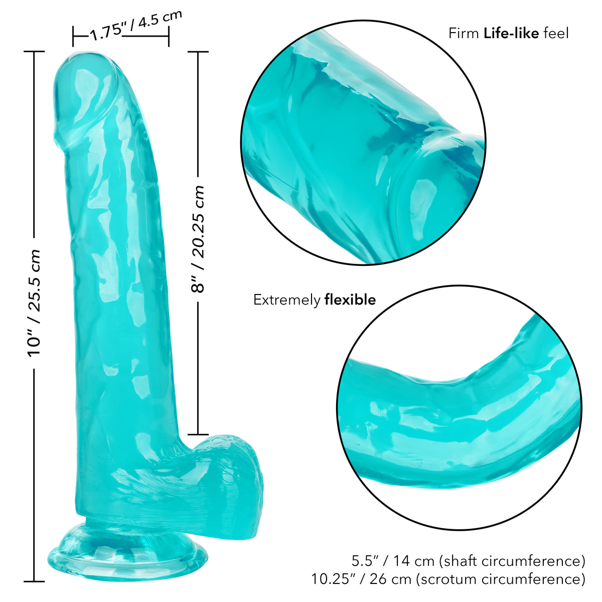 Size Queen 8 Inch Realistic Dong > Dildos > Realistic Dildos