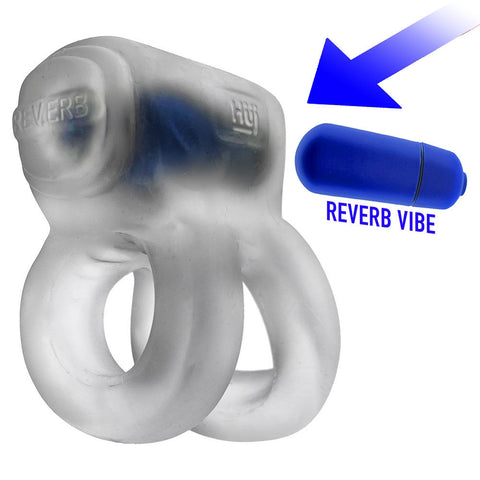 Oxballs Revhammer Vibrating Shaft Strap Cockring for Adults Clear COCK RINGS Sling