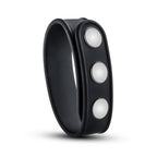 Blush Silicone Adjustable 3-Snap Cock Strap Black Ring > Cock Ring > Adjustable