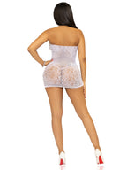 Rhinestone Lace White Mini Dress One Size Adult Intimate Apparel > Clothes > Dresses and Chemises