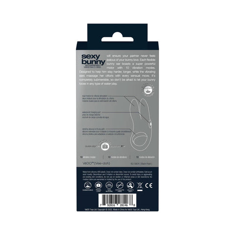 VeDO Sexy Bunny Vibrating Cock Ring Black Pearl > Sex Toys > Couples Toys