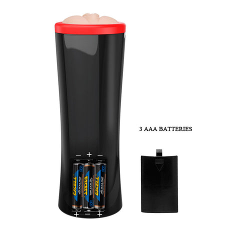 Pretty Love Ozzy Male Masturbator Vagina Soft Sleeve Black Red Strokers - Manual