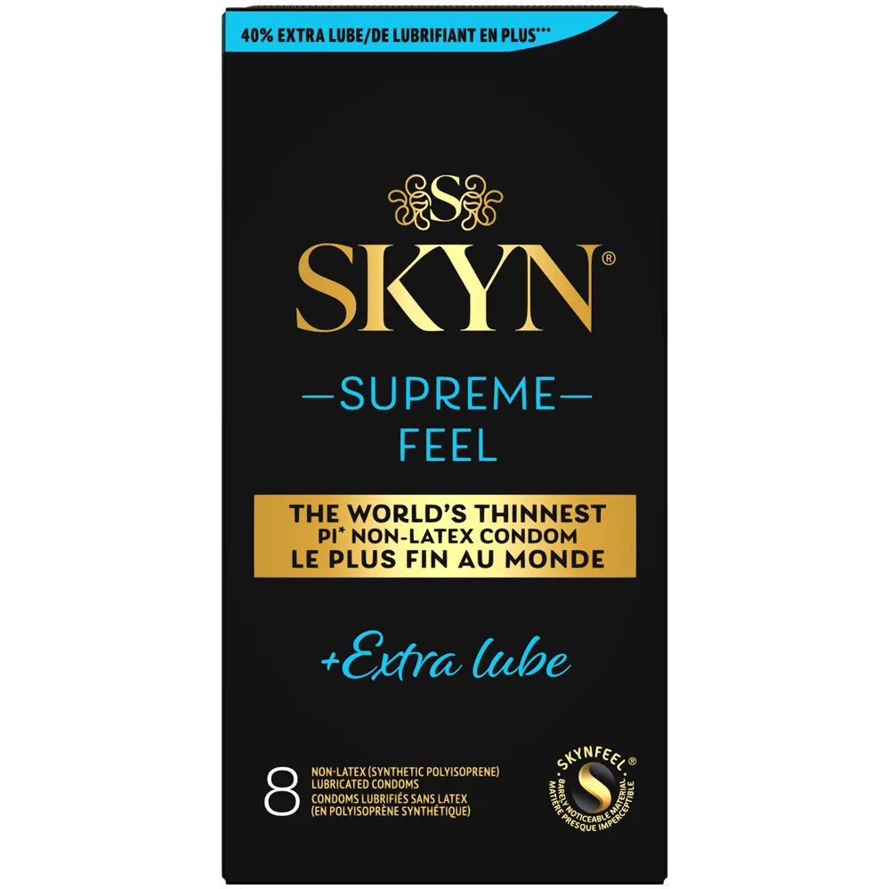Skyn Supreme Feel Extra Lube Condoms 8pk Default Title Condoms Main image