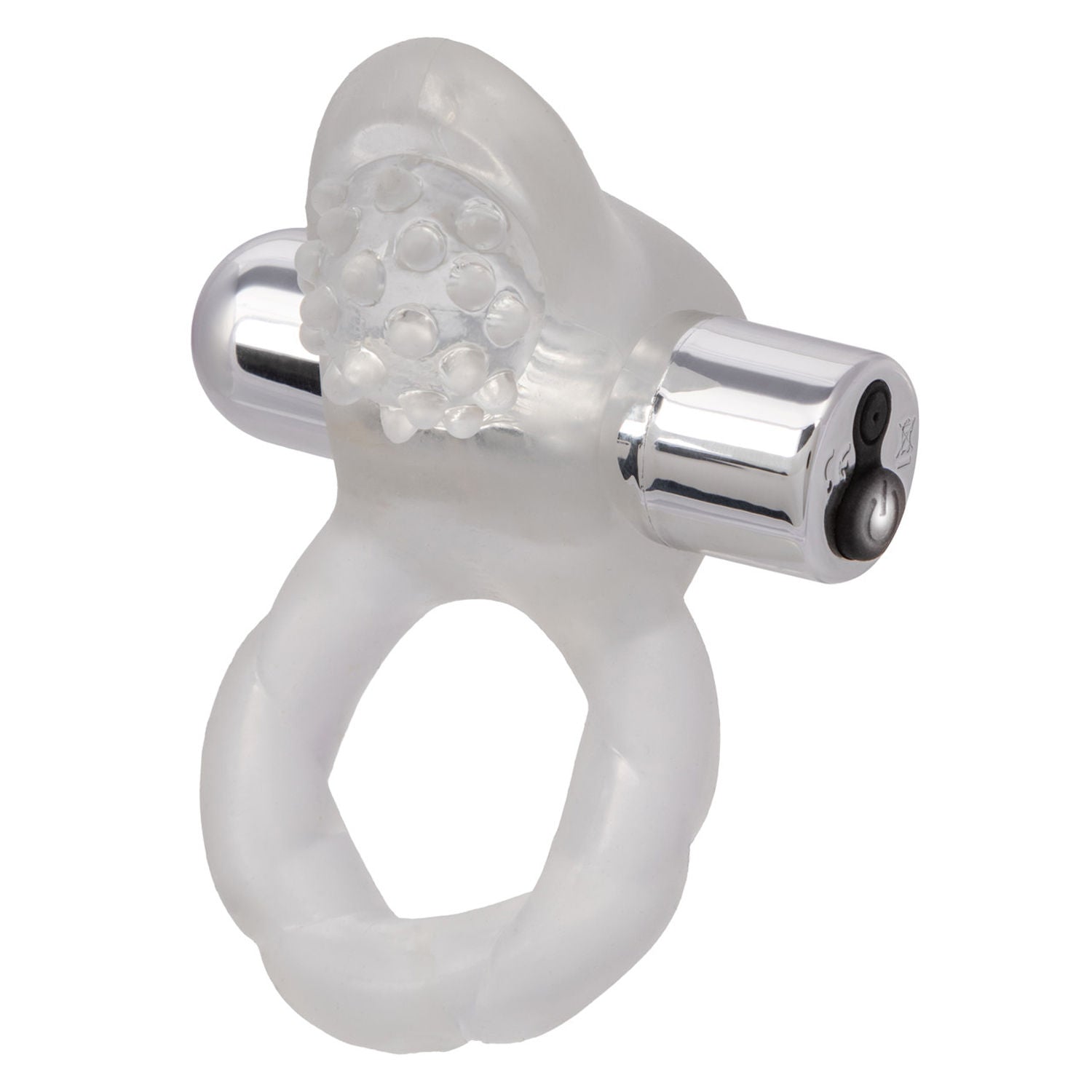 Nubby Lover's Delight Rechargeable Adult Intimacy Toy for Couples Clear Cock Rings Vibrating