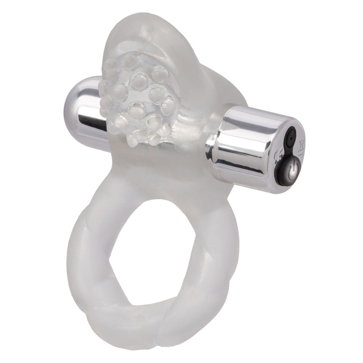 Nubby Lover's Delight Rechargeable Adult Intimacy Toy for Couples Clear Cock Rings Vibrating