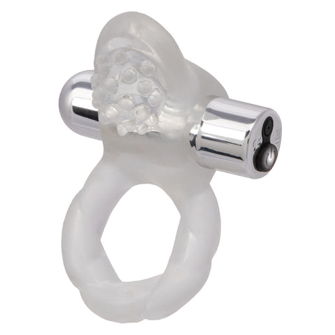 Nubby Lover's Delight Rechargeable Adult Intimacy Toy for Couples Clear Cock Rings Vibrating