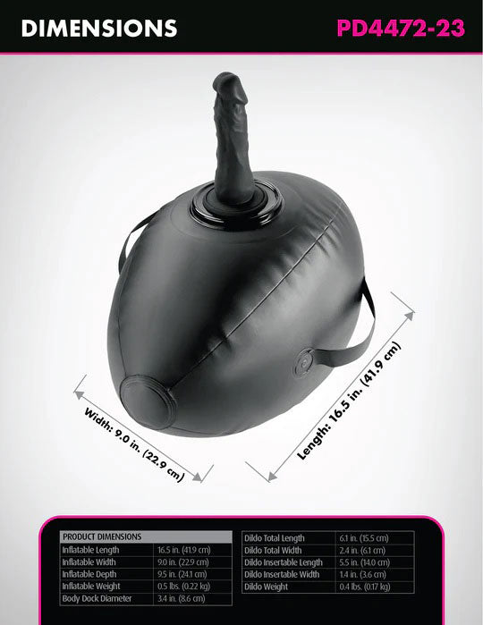 Fetish Fantasy Series Body Dock (Black) – Inflatable Love Ball > Sex Toys > Sex Positioners