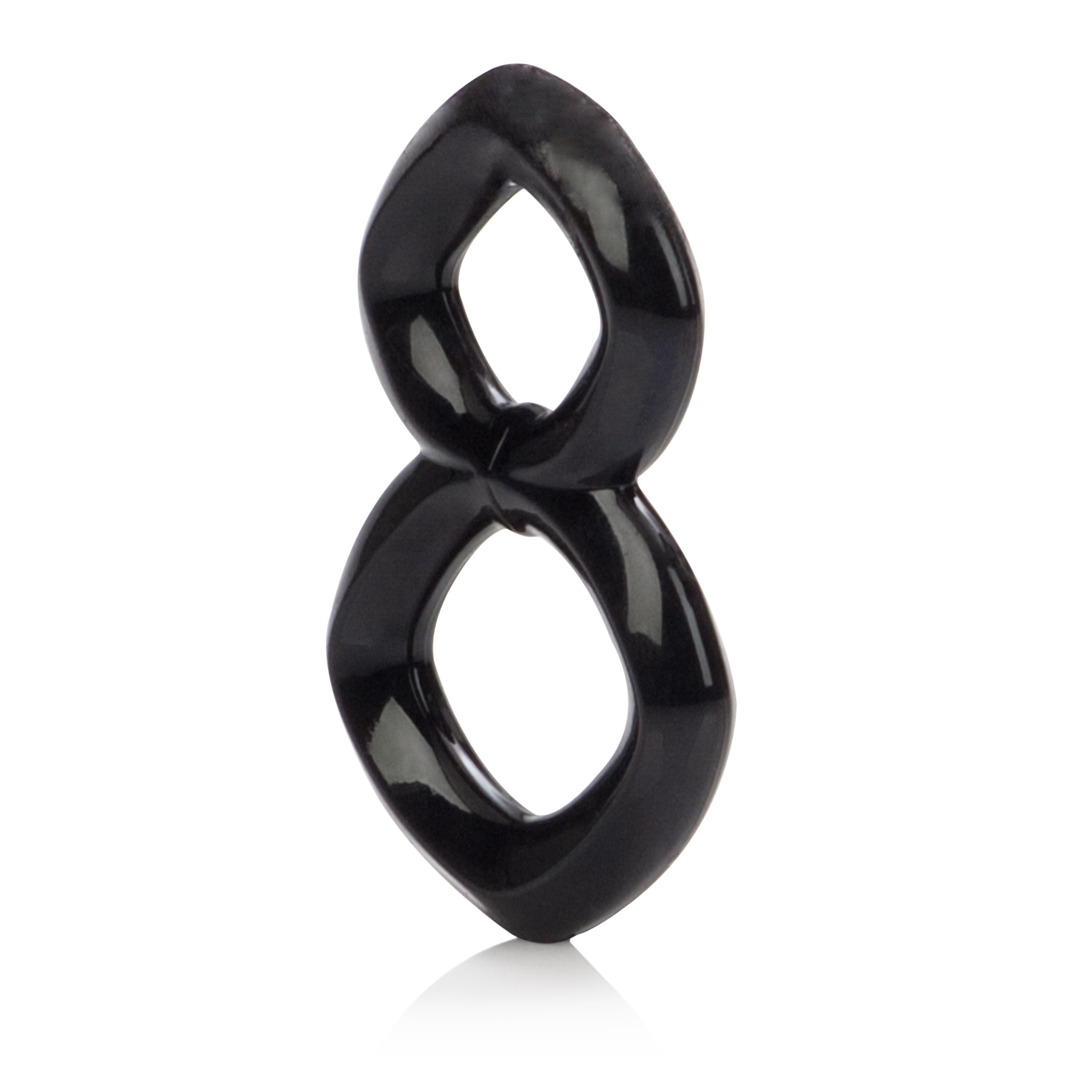 Crazy 8 Black Stretchy Dual Support Ring for Adult Intimacy Cockrings