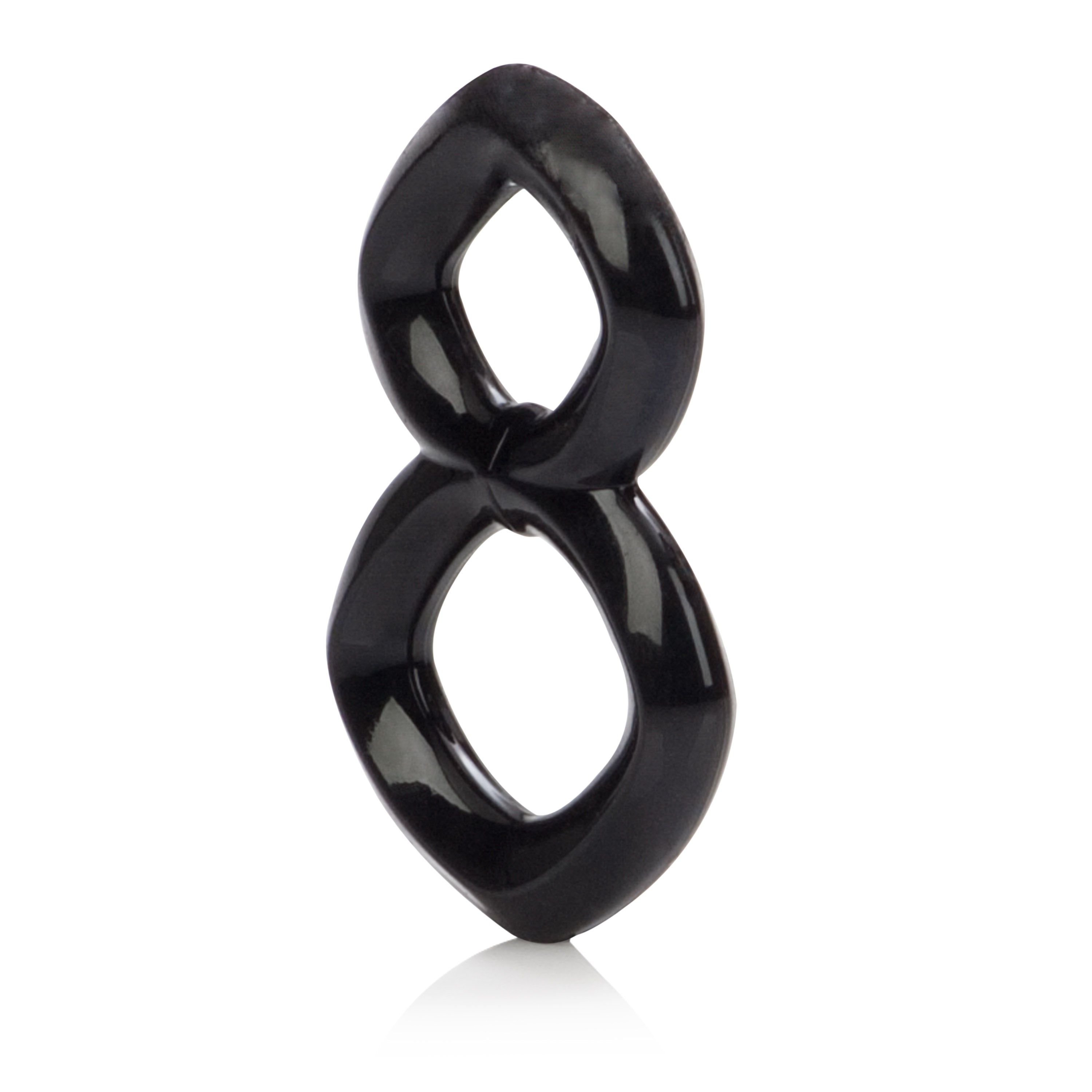 Crazy 8 Black Stretchy Dual Support Ring > Cock Ring > Sets