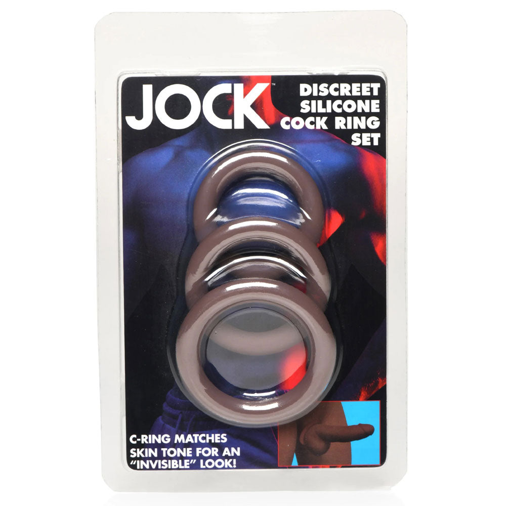 Jock Silicone Cock Ring Set Medium 3 Sizes Phthalate Free COCK RING Set