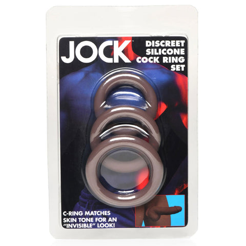 Jock Silicone Cock Ring Set Medium 3 Sizes Phthalate Free COCK RING Set