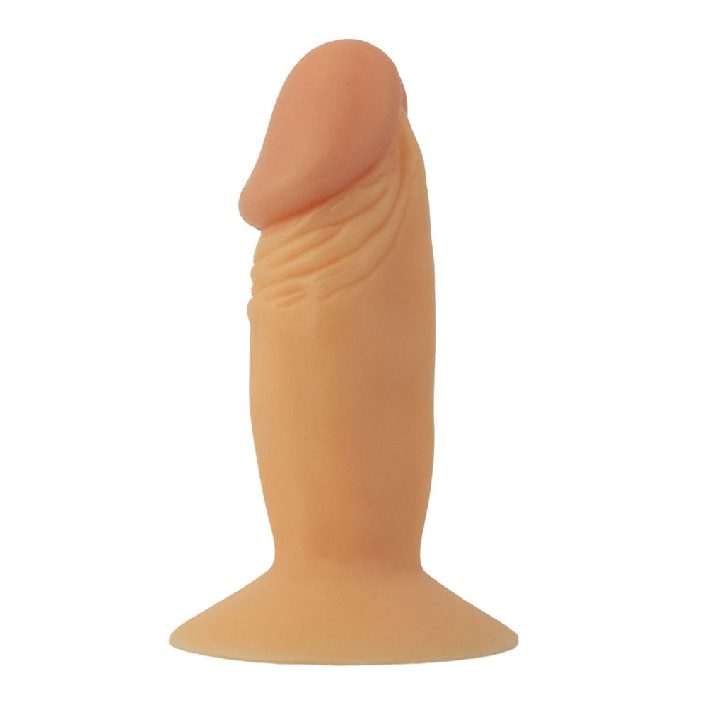 All American Mini Whoppers 4 Inch Realistic Suction Dong Beige > Dildos > Slim Dildos
