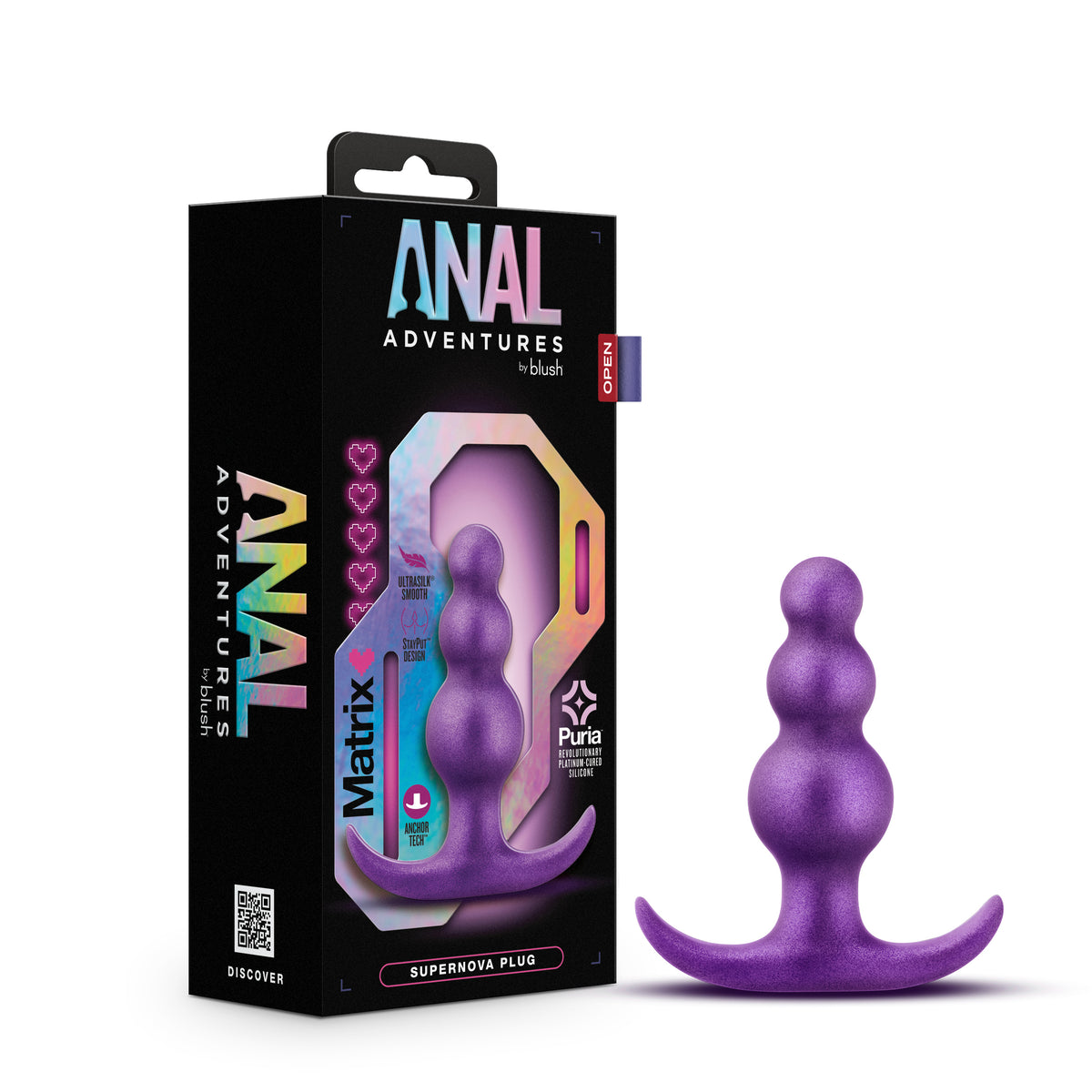 Anal Adventures Matrix Supernova 3 Inch Anal Plug in Galactic Purple > Anal Range > Butt Plugs