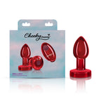 Cheeky Charms Red Vibrating Metal Butt Plug Small > Anal Range > Vibrating Butt Plugs