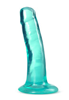 B Yours Plus Clear Suction Cup 5" Dildo Soft Realistic Feel Teal > Dildos > Slim Dildos