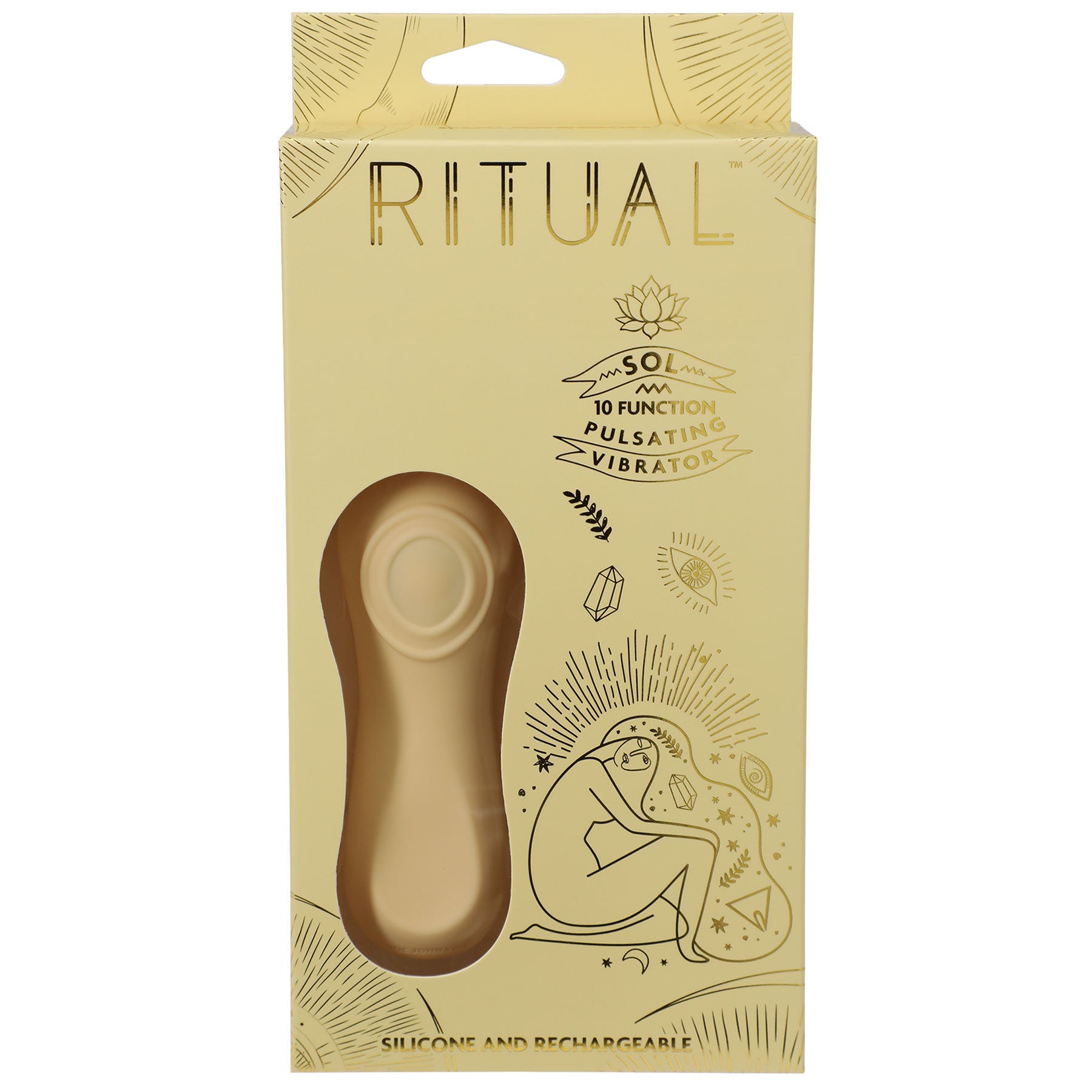 Ritual Sol Rechargeable Silicone Pulsating Vibrator Yellow Yellow Vibrators