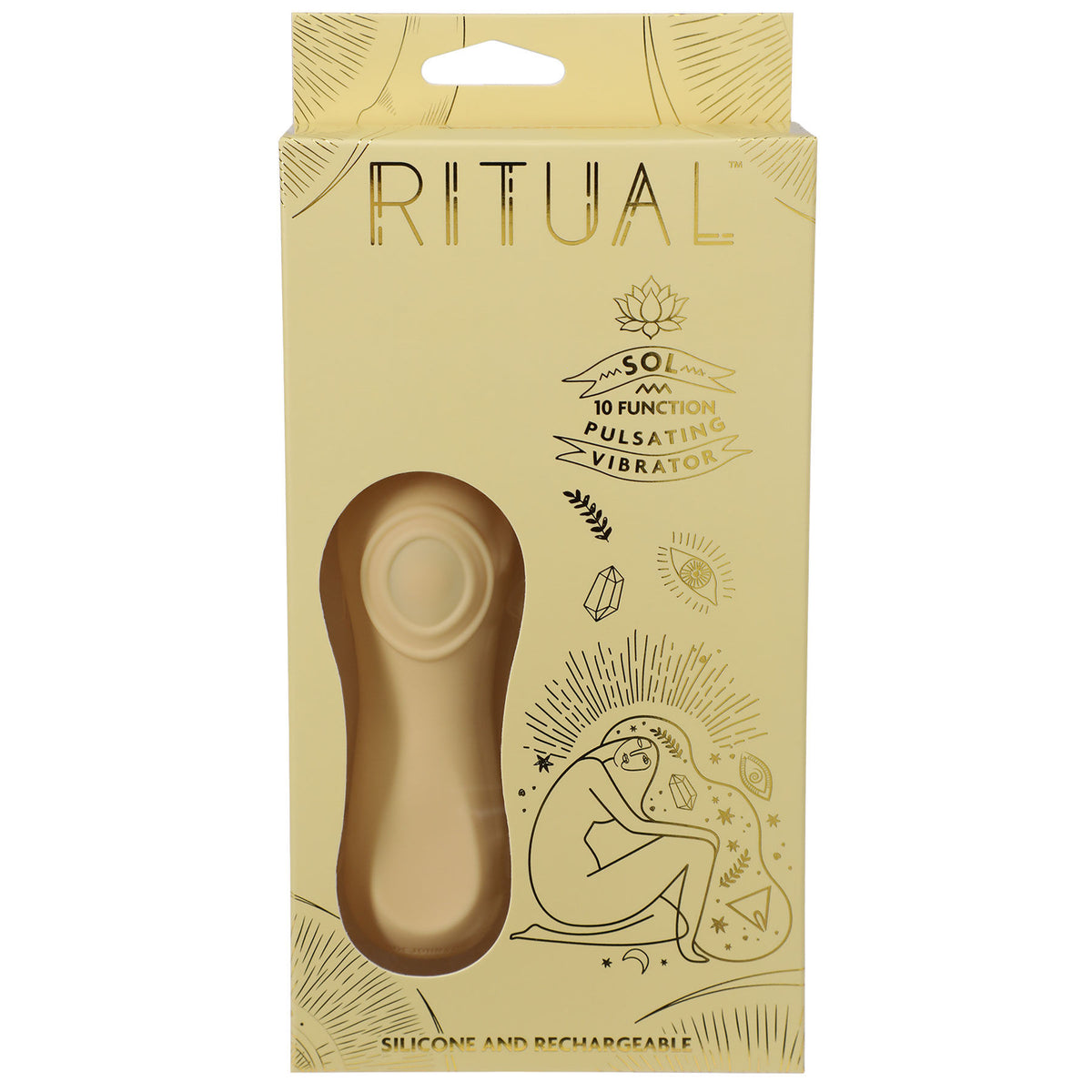 Ritual Sol Rechargeable Silicone Pulsating Vibrator Yellow Yellow Vibrators
