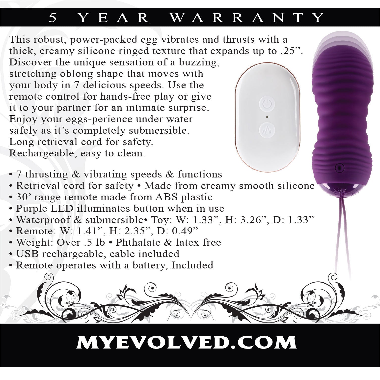 Eager Egg Plum Wireless Vibrating Adult Intimacy Toy Set Purple EGGS