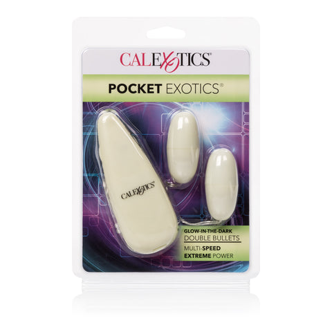 Glow in the Dark Pocket Exotics Vibrating Clitoral Bullet Vibrator BULLETS & EGGS
