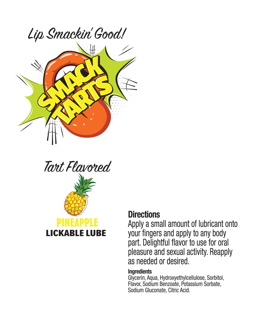 Smack Tarts Pineapple – Flavored Lickable Lubricant 4oz > Lube > Flavoured