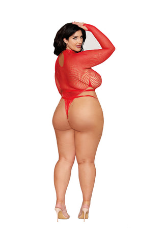 Poinsettia Queen Size Teddy and Harness Lingerie Set > Clothes > Plus Size Lingerie