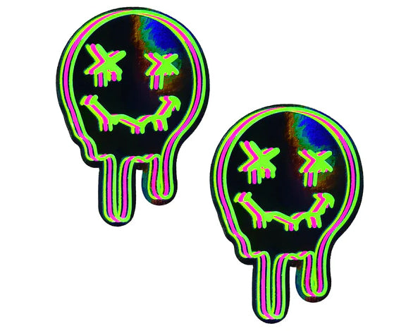 Super UV Trippy Neon Face Nipple Cover Pasties Multi > Clothes > Pasties