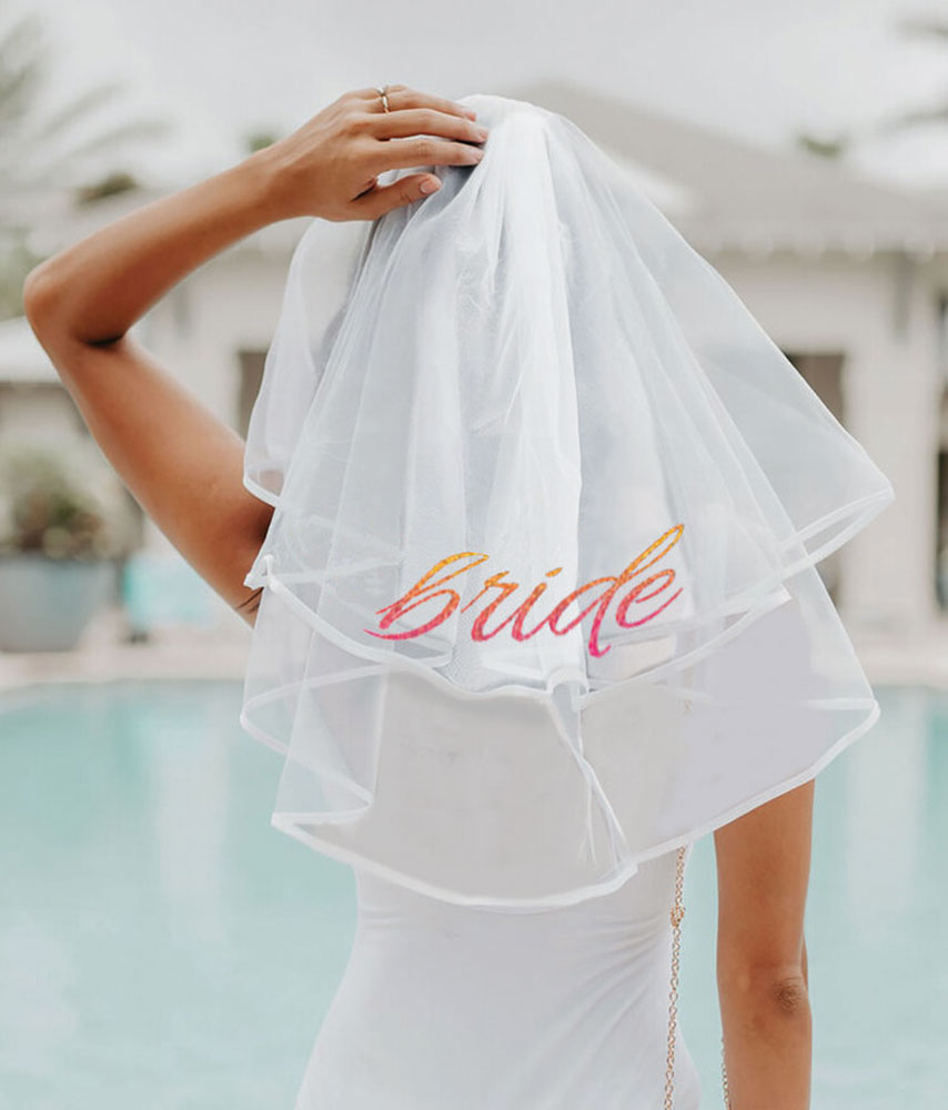 Glitterati Bride Veil Hens Party Novelty Accessory > Novelties > Bachelor & Bachelorette Items