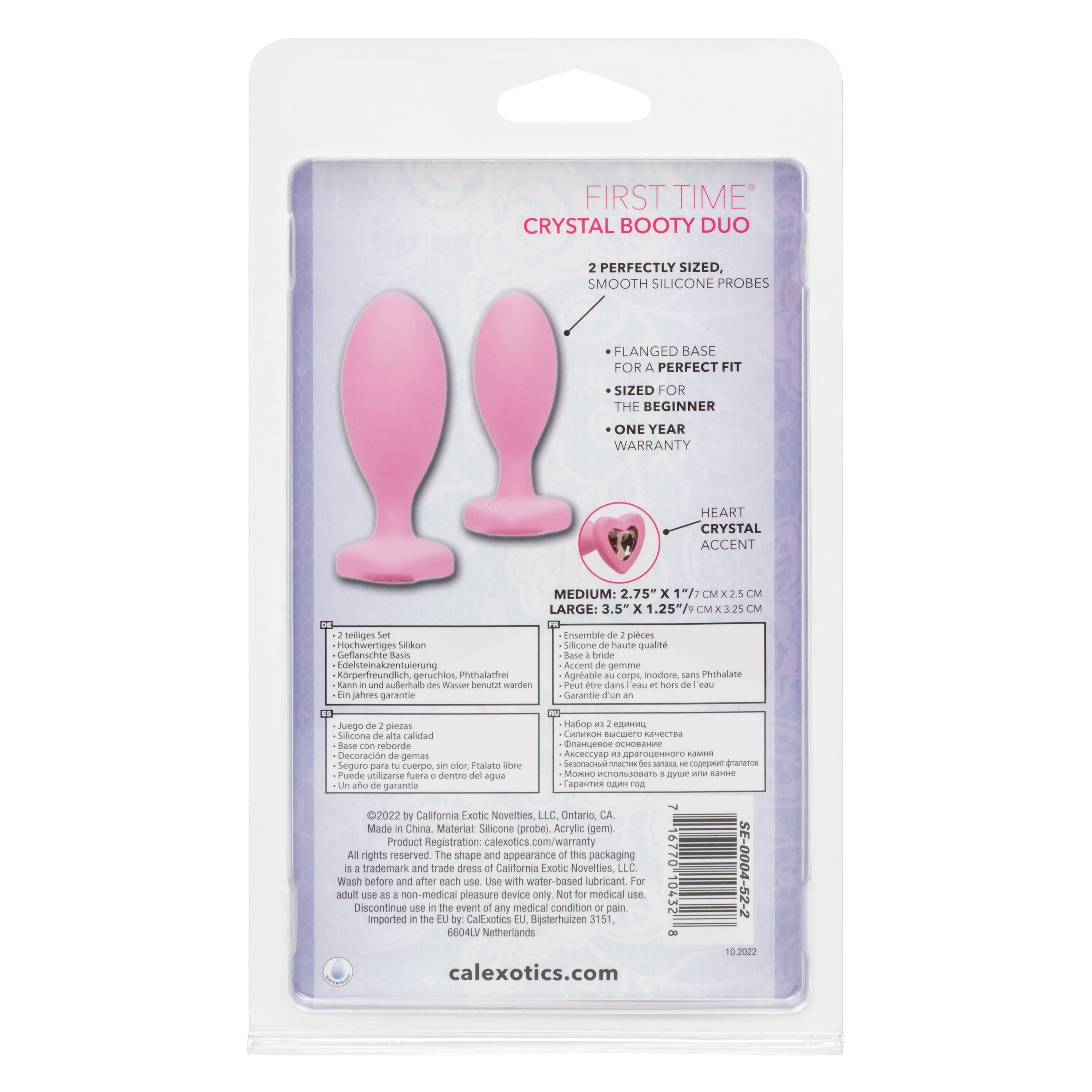 First Time Crystal Booty Duo (Heart-Shaped Crystals) – Decorative Butt Plugs > Anal Range > Butt Plug Kits