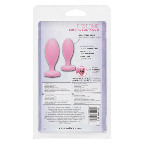 First Time Crystal Booty Duo Butt Plugs > Anal Range > Butt Plug Kits