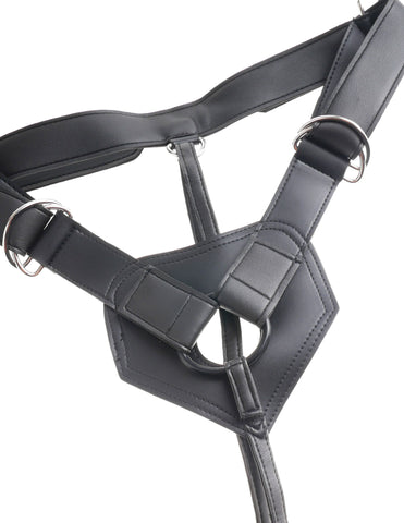 King Cock Tan Strap-On Harness with 9 Inch Realistic Cock Dongs Realistic