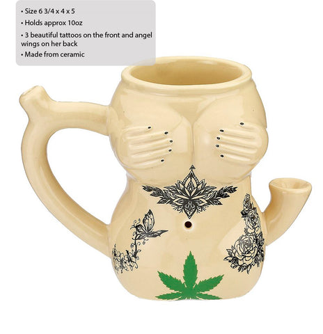 Tattoo Girl Ceramic Mug 10oz Novelty Drinkware Gift Gag Gifts & Novelties