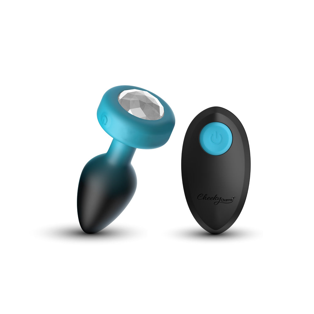 Cheeky Charms Eluxe Vibrating Silicone Anal Plug – 3.5 Inch > Anal Range > Vibrating Butt Plugs