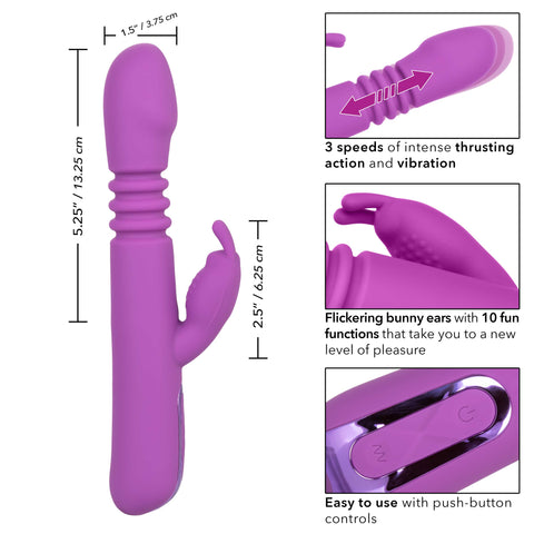 Jack Rabbit Elite Thrusting Rabbit - Purple VIBRATORS-RABBIT