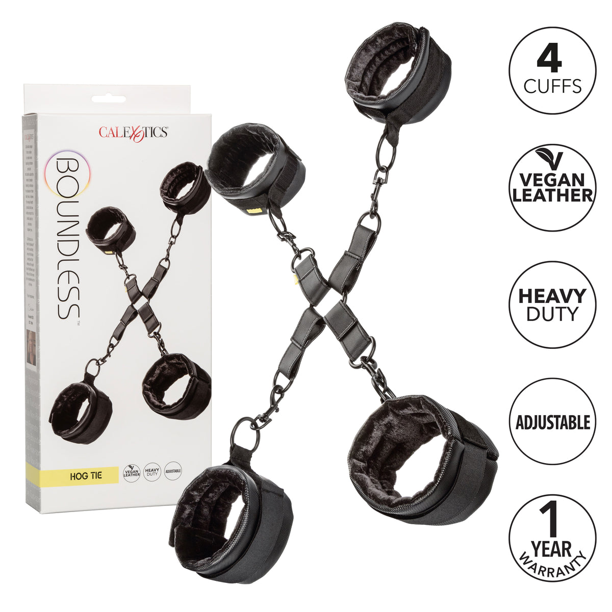 Boundless Hog Tie Bondage Restraints With Wrist And Ankle Cuffs > Bondage Gear > Restraints