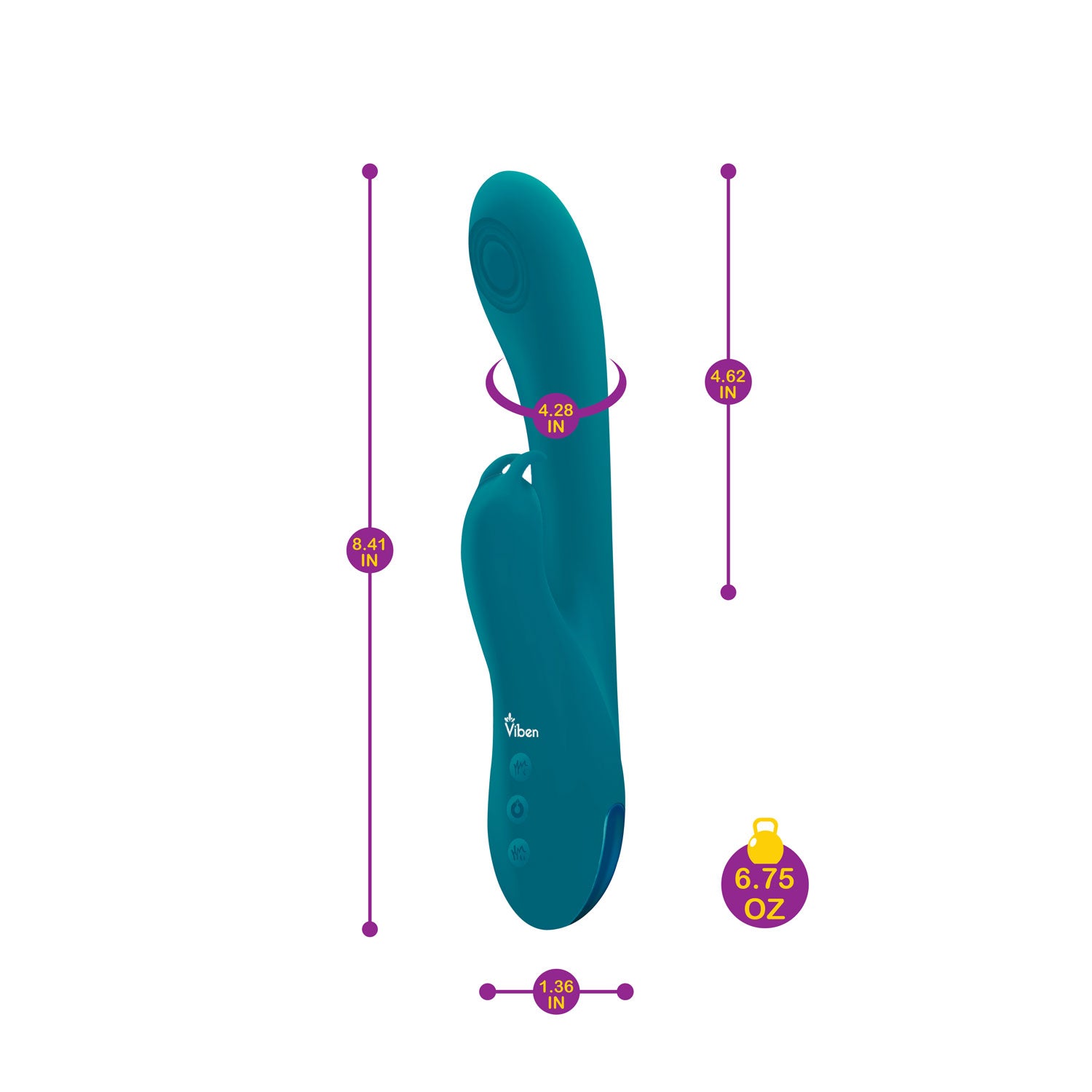 Viben Razzle Rechargeable Thumping Rabbit Ocean VIBRATORS-RABBIT