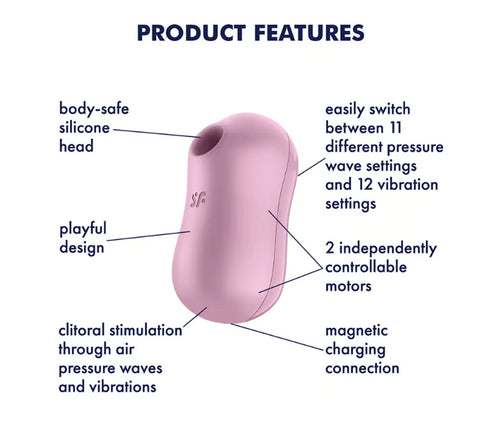 Satisfyer Cotton Candy – Air Pulse Stimulator Plus Vibrator