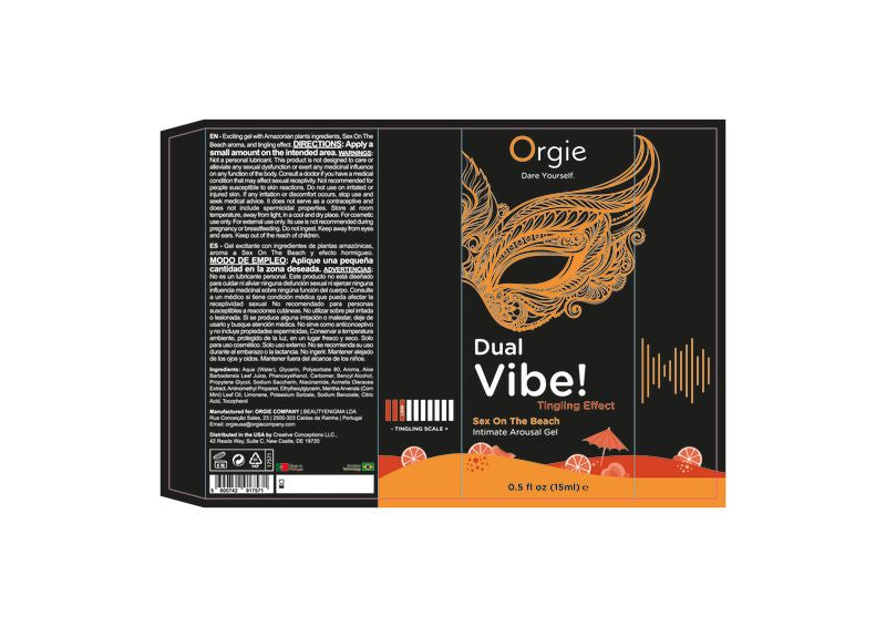 Dual Vibe Sex on the Beach Kissable Liquid – Intimate Gel 15ml > Lube > Oral Gels & Sprays