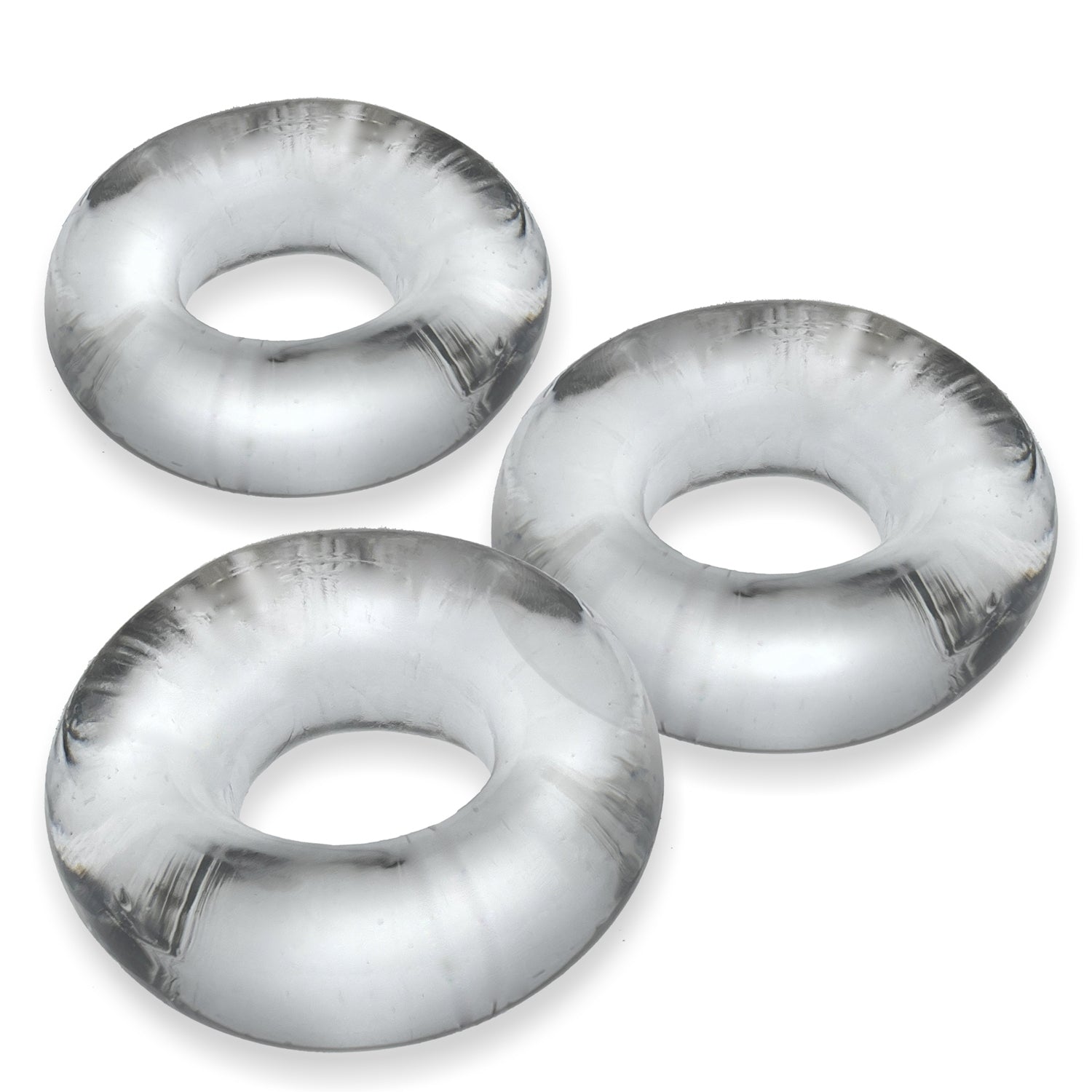 Fat Willy 3 Piece Jumbo Cockrings Clear > Cock Ring > Sets