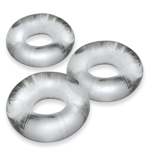 Fat Willy 3 Piece Jumbo Cockrings Clear for Enhanced Pleasure and Performance COCK RING Set