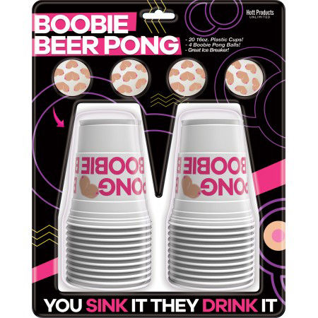 Boobie Beer Pong Drinking Game Party Set With Cups And Balls Multi Gag Gifts & Novelties