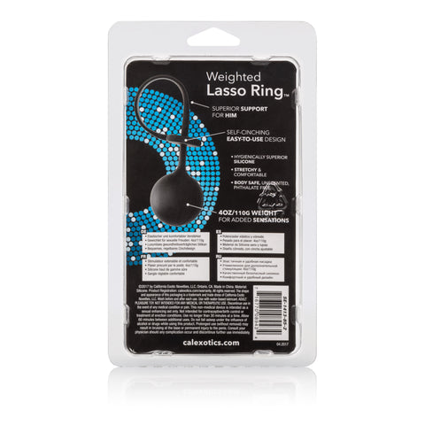 Weighted Lasso Ring for Adult Intimacy and Extended Pleasure Black COCK RINGS